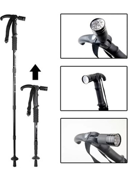 Boya Göre Ayarlı Işıklı Yürüyüş Bastonu WT-002