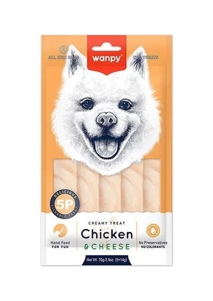 Krema Tavuklu ve Peynirli Sıvı Köpek Ödülü 5X14 gr