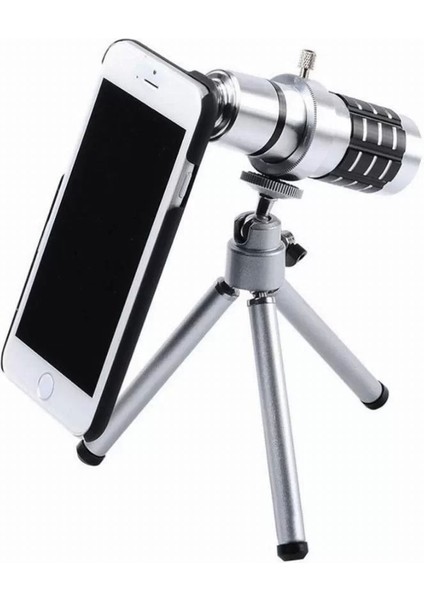 Iphone5,5s,i̇phone4.4s Için Alüminyum 14X Optik Zoom Yakından Görüntü Çekme Dürbün