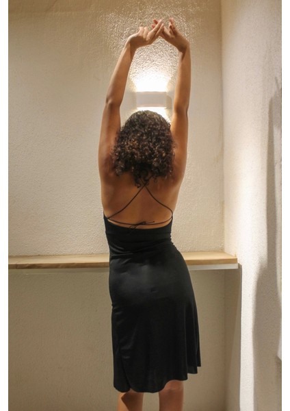 Yırtmaçlı Siyah Elbise fırsatları