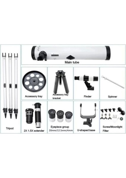 76X700 Profesyonel Aynalı Uzay Teleskopubeyaz modelleri