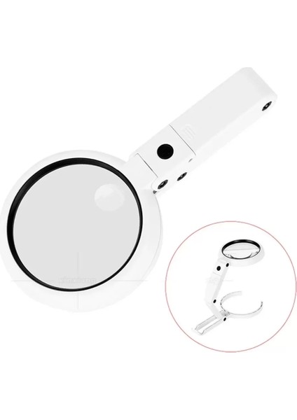 USB Şarj Edilebilir Katlanabilir 3.510X Büyüteç 8 Ledli Masa ve Eliçin Taşınabilir Büyüteç FS90RC fiyatları