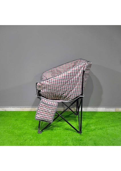 Argeus Balcony Comfort Katlanabilir Kamp Sandalyesi Kare Desenli modelleri