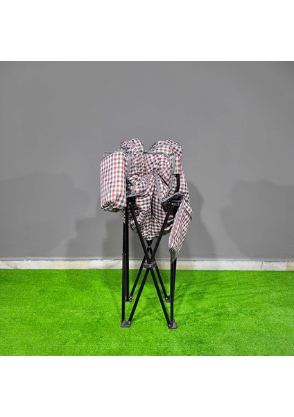 Argeus Balcony Comfort Katlanabilir Kamp Sandalyesi Kare Desenli indirimleri