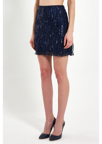 Pul Payet Işlemeli Mini Etek fırsatları