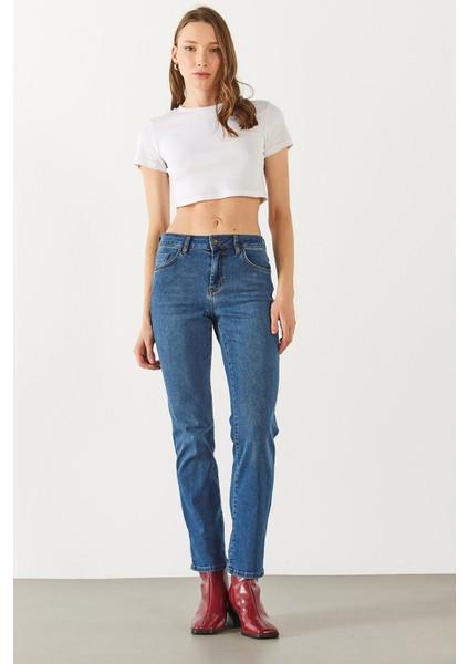Gabriel Dark Blue Straight Fit Jean Pantolon(Tencel)(Tm) - Dark Blue