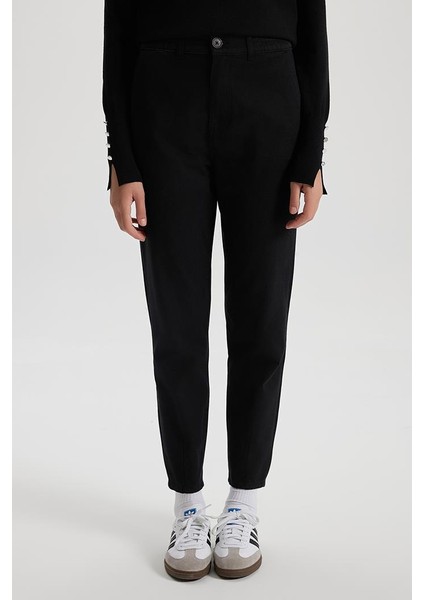 Kadın Norah Siyah Beli Lastikli Gabardin Pantolon - 11802G-028 modelleri