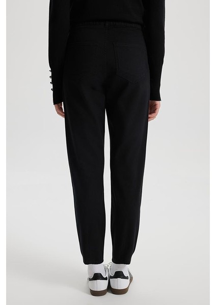 Kadın Norah Siyah Beli Lastikli Gabardin Pantolon - 11802G-028 fiyatları