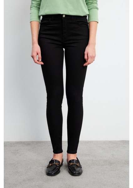 Kadın Gabriella Siyah Powerstretch Skinny Pantolon - 10268P-028 fırsatları