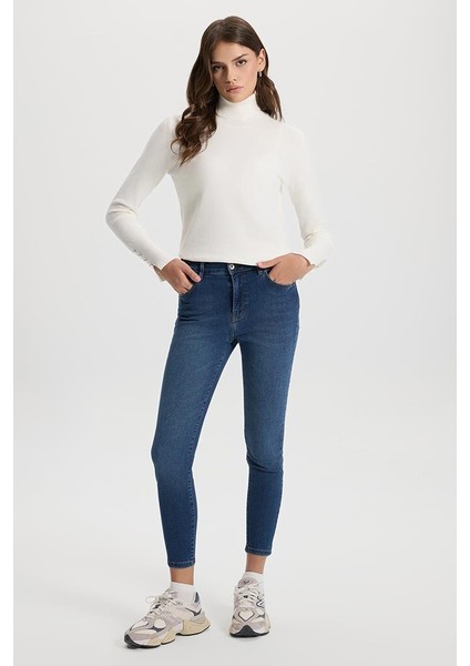 Kadın Gabriella Dirty Dark Blue Skinny Jean Pantolon