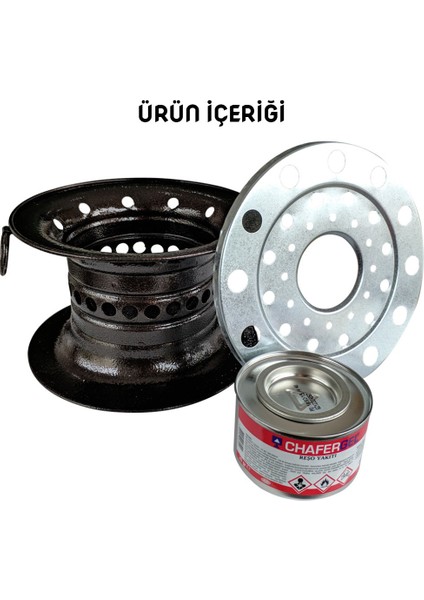 Argeus Jel Yakıtlı Osmanlı Ocağı Kırmızı