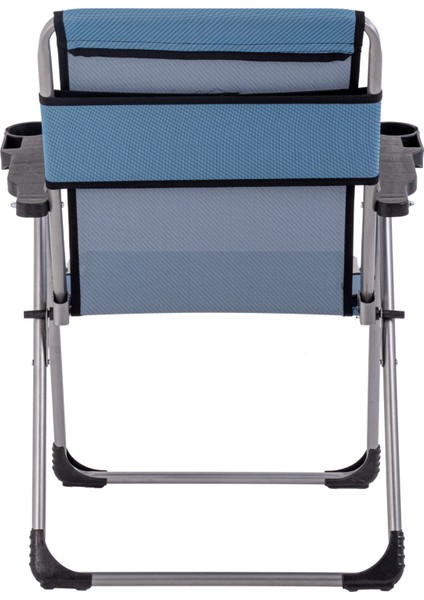 Katlanabilir Piknik ve Kamp Sandalyesi - Bardaklıklı - Rock - Okyanus (A-25-R1)- 140KG Taşıma