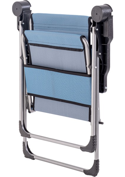 Katlanabilir Piknik ve Kamp Sandalyesi - Bardaklıklı - Rock - Okyanus (A-25-R1)- 140KG Taşıma