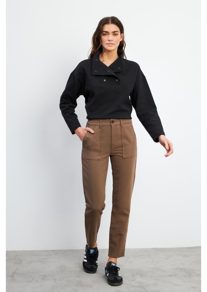 Kadın Norah Vizon Beli Lastikli Smart Gabardin Pantolon fiyatları