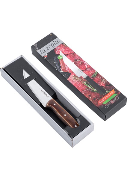 Kasap Bıçağı - Lazoğlu - No:1, 29 cm - El Yapımı - Doğrama - Kesim - Kurban indirimleri