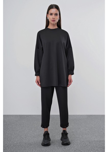 Siyah Oversize Rahat Takım TK-1370
