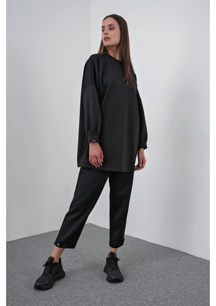 Siyah Oversize Rahat Takım TK-1370