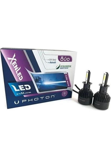 Duo LED Xenon Far Ampulu H1 / H3 / H4 / H7 / H10 / H11/ H27 / 9005 / 9006