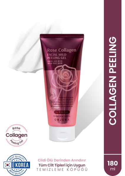 Rose Collagen Facial Mild Peelıng Gel-Collagen Peeling-180ml