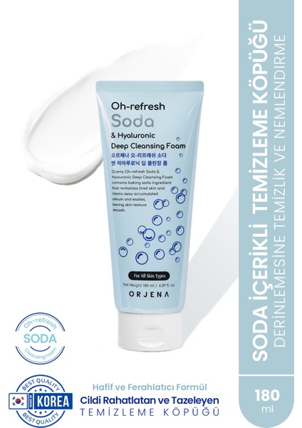 Oh-Refresh Soda&Hyaluronıc Deep Cleansıng Foam-Soda&Hyaluronic Nemlendirici Temizleme Köpüğü 180ml