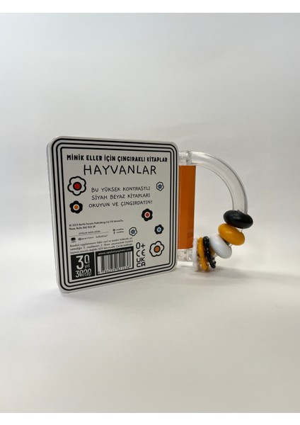 Siyah Beyaz Çıngıraklı Kitaplar - Hayvanlar