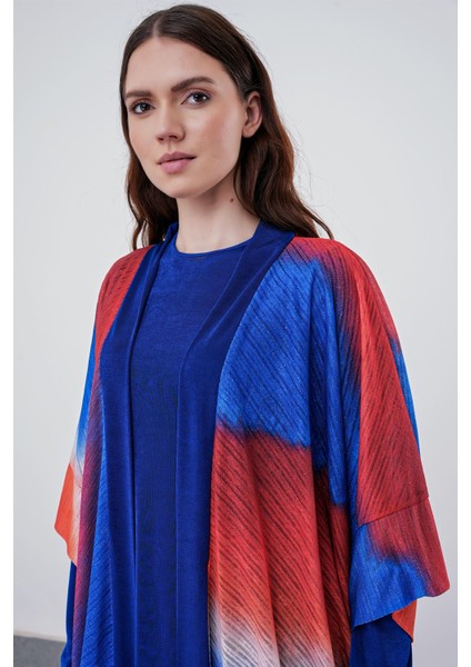 Renk Bloklu Saks/oranj Kombin Takım TK-1256