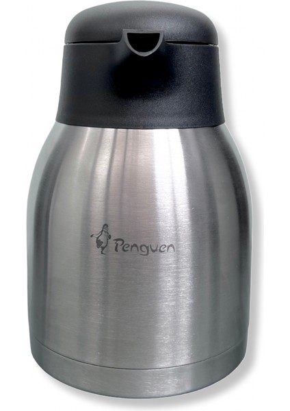 Penguen Çift Kat Çelik Tombul Sürahi Termos 1,5 Lt (PNG-1150P)