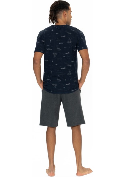 Erkek Lacivert Şort Takım modelleri