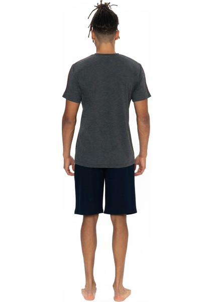 Erkek Antrasit Melanj Şort Takım fırsatları