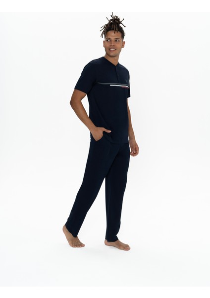 Erkek Lacivert Pijama Takım