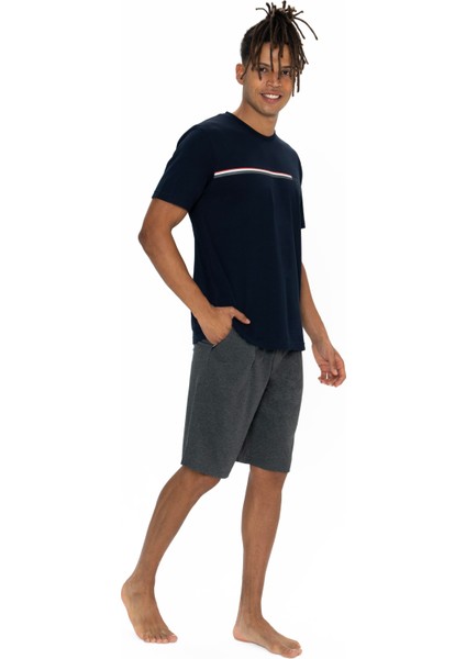 Erkek Lacivert Şort Takım modelleri