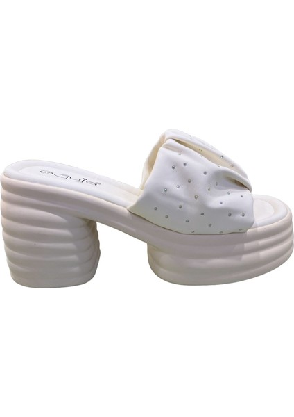 Orijinal Guja Bayan Taşlı Platform Topuklu Terlik