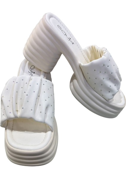 Orijinal Guja Bayan Taşlı Platform Topuklu Terlik modelleri