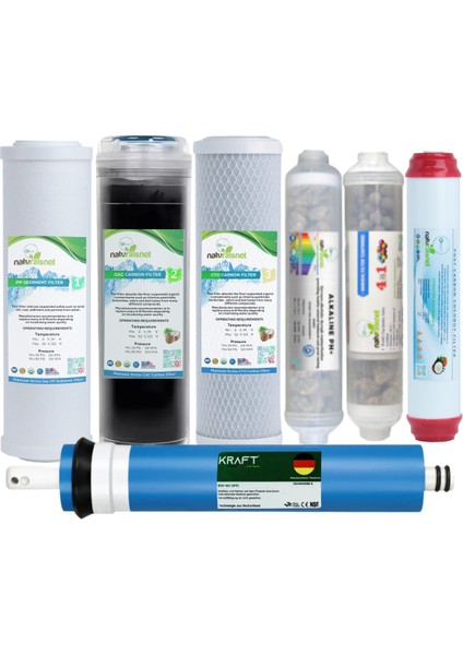 Naturalsnet 7 Aşama Germany Kraft Membran 80 Gpd