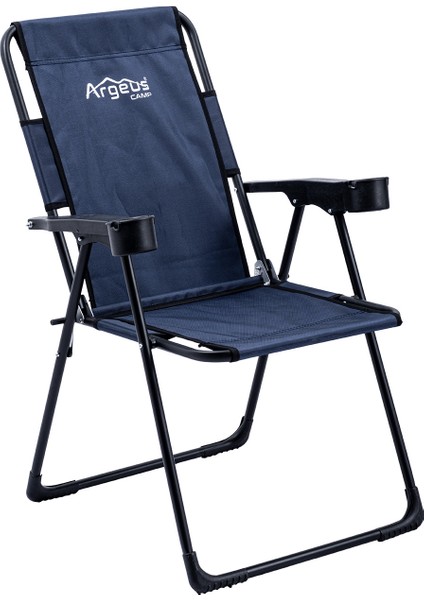 Katlanabilir Kamp Sandalyesi - Rest - Bardaklıklı - Argeus - Lacivert