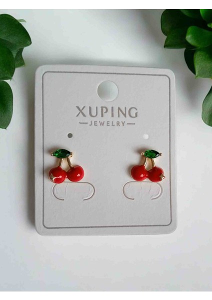 316L Gold Çelik Kararmaz Özel Seri Vip Xuping Meyve Küpe