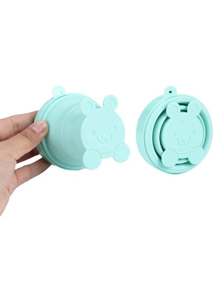 Teleskopik Bardak 170 ml Taşınabilir Katlanır Drinkware Seyahat Için Kapaklı Kupa (Yurt Dışından)