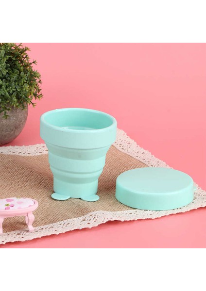 Teleskopik Bardak 170 ml Taşınabilir Katlanır Drinkware Seyahat Için Kapaklı Kupa (Yurt Dışından)