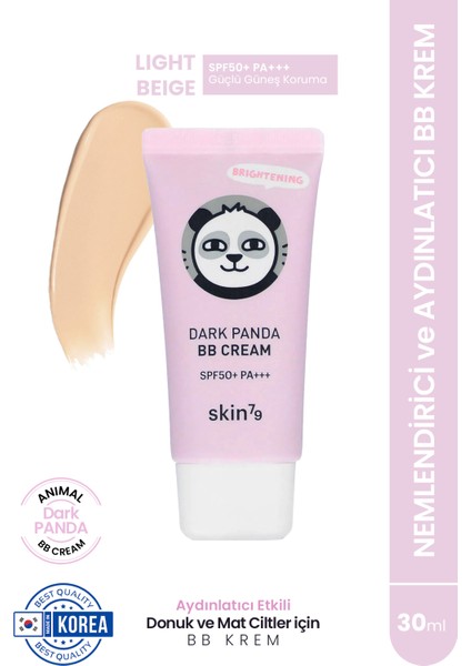 Dark Panda Bb Cream SPF50+PA+++ Nemlendirici ve Aydınlatıcı Cilt Tonunu Eşitleyen Bb Krem-30ml