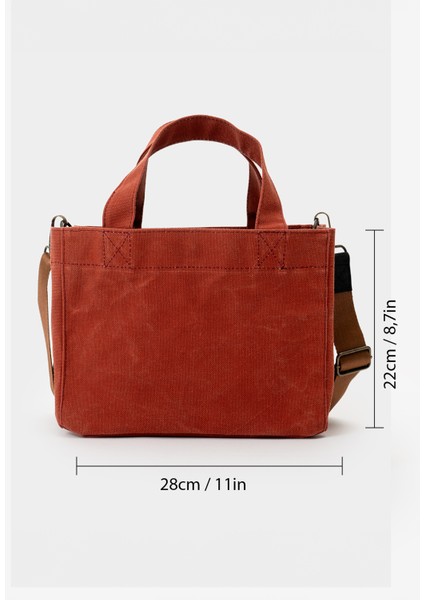Kanvas Askılı Günlük Kullanım Omuz ve El Çantası Tote Bag - Sert Kumaş