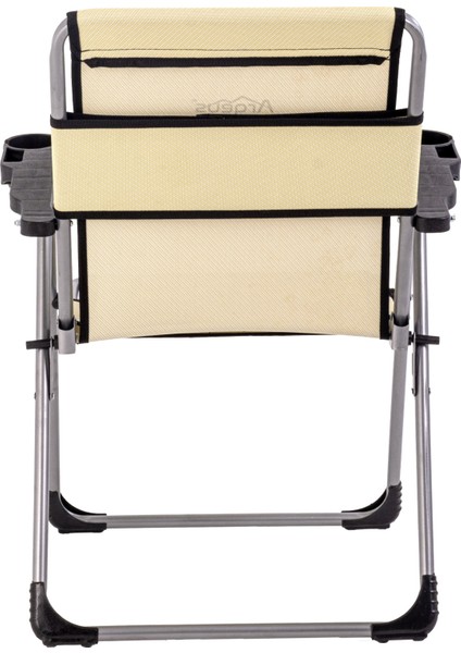 Katlanabilir Piknik ve Kamp Sandalyesi - Bardaklıklı - Rock - Buğday (A-24-R16)- 140KG Taşıma