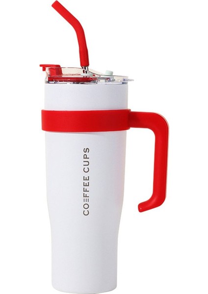 304 L Çelik 1,2 L Beyaz Pipetli Kamp Piknik Termos cin909by