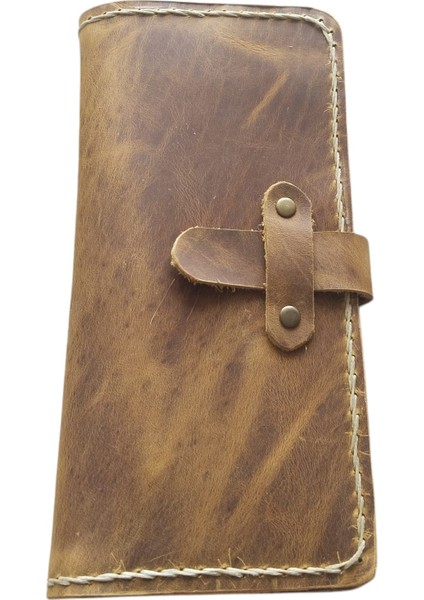Apollon Model El Yapımı Vintage Taba Renk Hakiki Crazy Deri Pasaport Kılıfı Pasaportluk