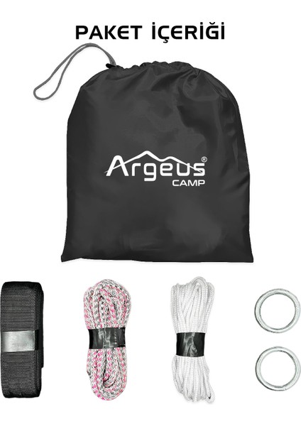 Argeus Cibinlikli Kamp Hamağı Siyah