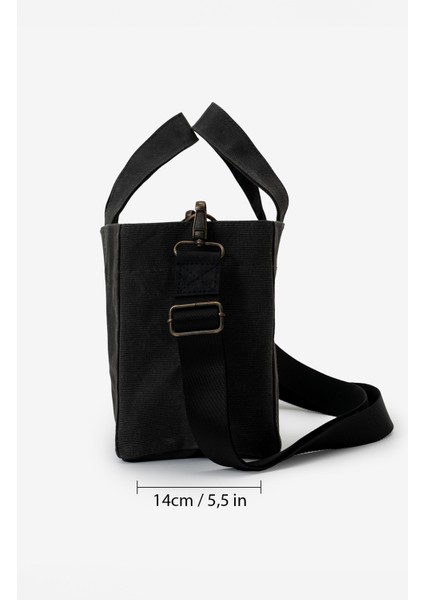 Kanvas Askılı Günlük Kullanım Omuz ve El Çantası Tote Bag - Sert Kumaş