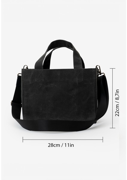 Kanvas Askılı Günlük Kullanım Omuz ve El Çantası Tote Bag - Sert Kumaş