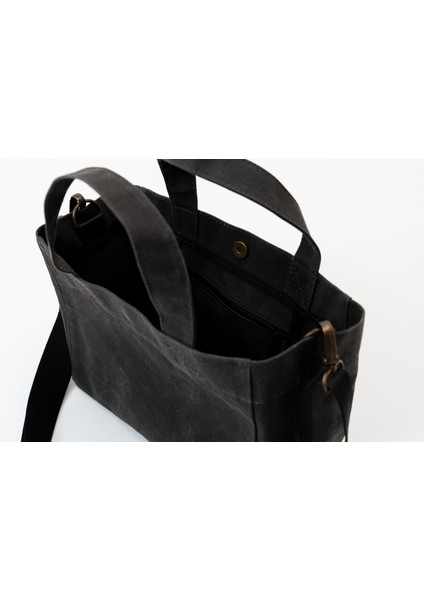 Kanvas Askılı Günlük Kullanım Omuz ve El Çantası Tote Bag - Sert Kumaş