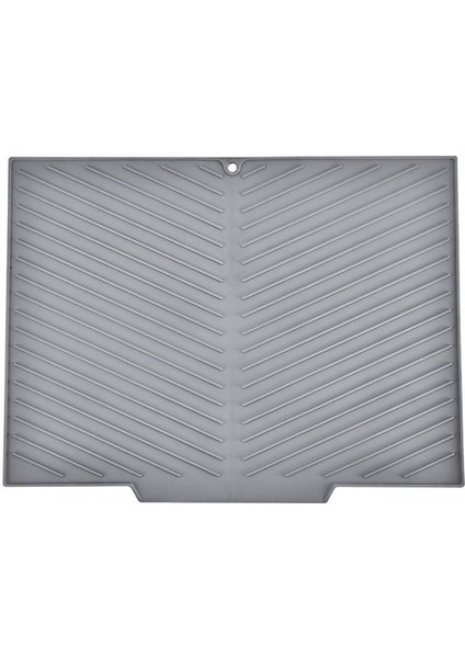Gri 33X43,5 cm Silikon Bulaşık Kurutma Matı Bulaşıklık CIN961