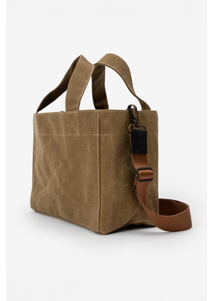 Kanvas Askılı Günlük Kullanım Omuz ve El Çantası Tote Bag - Sert Kumaş