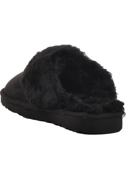 Siyah İçi Kürklü Kadın Ev Terliği PC-54392 Z fırsatları